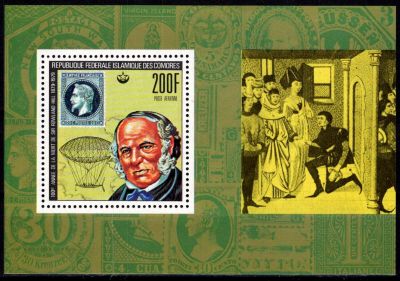 1978 - Comores Bloc n� A155 - 100e anniversaire de la mort de sir Rowland Hill
