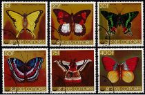 1978 - Comores Timbres n&deg; 220/224 et A&eacute;rien n&deg; 144 - Papillons