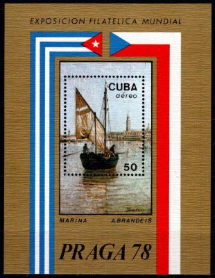 1978 - Cuba Bloc n� 54 - Congr�s philat�lique internationnal de Prague
