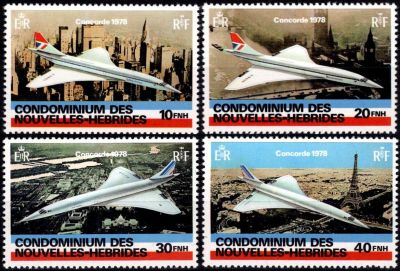 1978 - Nouvelles H�brides timbres poste-a�rienne n� 527/530 - Concorde 
