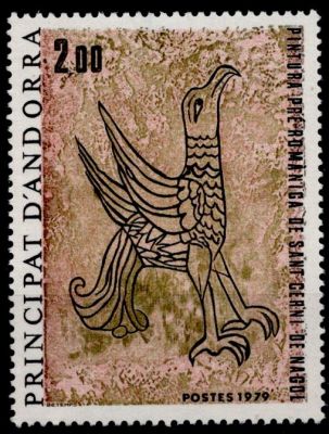 1979 - Andorre Fran�ais Timbre n� 278 - Fresque romane de l\'�glise de Sant Cerni de Nagol