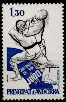 1979 - Andorre Fran&ccedil;ais Timbre n&deg; 281 - Championats du monde de judo