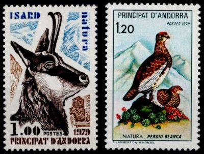1979 - Andorre Fran�ais Timbres n� 274/275 - Protection de la nature