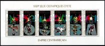 1979 - Centrafrique Feuillet Poste n° 383/386 et Poste-Aérienne n° 204/205 - Jeux Olympiques d\'été - 1980 Moscou