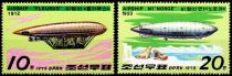 1979 - Corée du Nord Timbres n° 1518A/1518B - Ballons et Dirigeables
