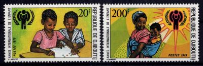 1979 - Djibouti Timbres n� 495/496 - Ann�e Internationale de l\'Enfant