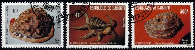1979 - Djibouti timbres n� 512-514 - Faune marine - Coquillage