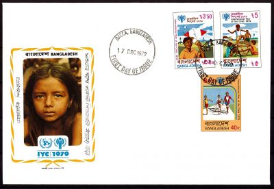 1979 - Enveloppe 1er jour Bangladesh 135-137 - Ann�e internationale de l\'enfant