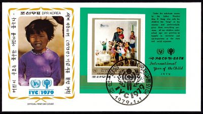 1979 - Enveloppe 1er jour Cor�e du Nord BF26 - Ann�e internationale de l\'enfant