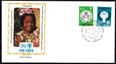 1979 - Enveloppe 1er jour Indonesie 856-857 - Ann�e internationale de l\'enfant