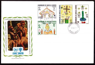 1979 - Enveloppe 1er jour Nouvelles-H�brides 567-570 - Ann�e internationale de l\'enfant