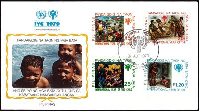 1979 - Enveloppe 1er jour Philippines 1146-1149 - Ann�e internationale de l\'enfant