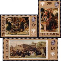 1979 - Gambie Timbres n&deg; 385/387 - Ann&eacute;e Internationale de l\'Enfant