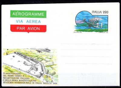 1979 - Italie Entier Postal n� AG11 - 70e anniversaire du premier avion de conception italienne
