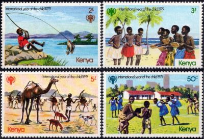 1979 - Kenya Timbres n� 134/137 - Ann�e Internationale de l\'Enfant