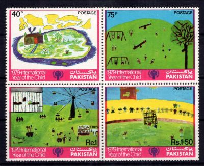 1979 - Pakistan Timbres n� 490/493 - Ann�e Internationale de l\'Enfant (2)