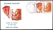 1979 - Polynésie Française Enveloppe 1er jour Poste aérienne n° 146 - Coquillages - Musée de Tahiti et des Iles