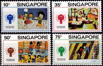 1979 - Singapour Timbres n� 327/330 - Ann�e Internationale de l\'Enfant