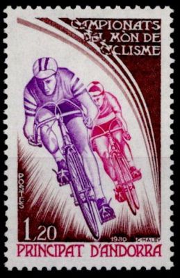 1980 - Andorre Fran�ais Timbre n� 288 - Championnats du monde de cyclisme