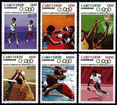 1980 - Cap Vert n� 414/419 - JO �t� - 1980 Moscou