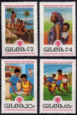 1980 - Ghana Timbres n� 665/668 - Ann�e Internationale de l\'Enfant