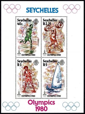 1980 - Seychelles Bloc n� 14 - Jeux Olympiques d\'�t� - 1980 Moscou