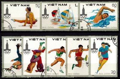 1980 - Vietnam n� 229/236 - Sports - JO Moscou 1980