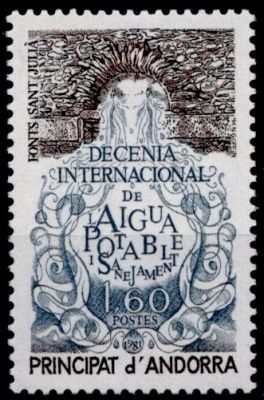 1981 - Andorre Fran�ais Timbre n� 298 - D�cennie internationale de l\'eau potable