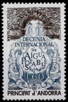 1981 - Andorre Fran&ccedil;ais Timbre n&deg; 298 - D&eacute;cennie internationale de l\'eau potable
