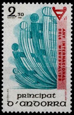 1981 - Andorre Fran�ais Timbre n� 299 - Ann�e internationale des personnes handicap�es