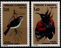 1981 - Andorre Fran&ccedil;ais Timbres n&deg; 294/295 - Protection de la nature