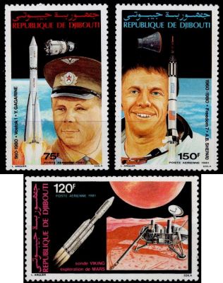1981 - Djibouti Timbres Poste A�rienne n� 150/152 - Conqu�tes spatiales