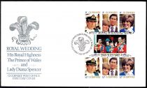 1981 - Guernesey Enveloppe 1er jour n° 220/226 - Famille Royale - Lady Diana