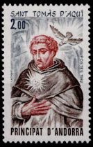 1982 - Andorre Fran&ccedil;ais Timbre n&deg; 309 - SaintThomas d\'Aquin