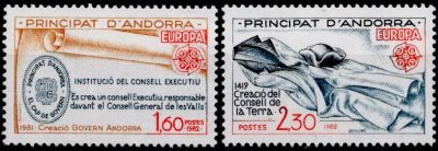 1982 - Andorre Fran�ais Timbres n� 300/301 - Europa