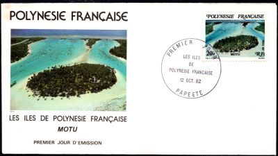 1982 - Polyn�sie Fran�aise 3 Enveloppes 1er jour Poste n� 186/188 - G�ographie - Iles de Polyn�sie Fran�aise