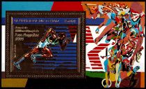 1982 - Tchad Bloc Feuillet en Or PA-243 - Jeux de la XXIIIe olympiade, Los Angeles 1984