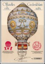 1983 - Allemagne Berlin Document Philatélique n° 524 - Bicentenaire des premières ascensions de l\'homme dans l\'atmosphère