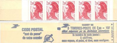 1983 - Bande carnet France 2274-C1 - Libert� de Delacroix 2,00f rouge