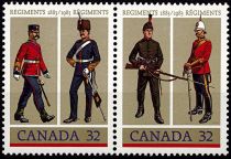 1983 - Canada 865/866 - Armée canadienne, uniformes de 1883