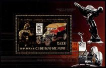 1983 - Centrafrique Bloc Feuillet PA 290 - Grands constructeurs automobiles, Rolls Royce