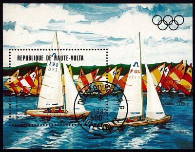 1983 - Haute Volta Bloc Feuillet n� 21 - Ann�e pr�olympique