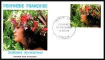 1983 - Polyn&eacute;sie 3 FDC n&deg; 205/207 - Couronnes de fleurs polyn&eacute;sienne (1)