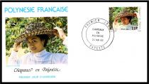1983 - Polyn&eacute;sie 4 FDC n&deg; 198/201 - Chapeaux en Polyn&eacute;sie (1)