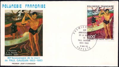 1983 - Polyn�sie Fran�aise Enveloppe 1er jour Poste a�rienne n� 146 - Peintre - Paul Gauguin