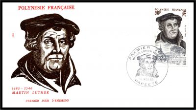 1983 - Polyn�sie Fran�aise FDC n� 208 - 500e anniversaire de la naissance de Martin Luther 
