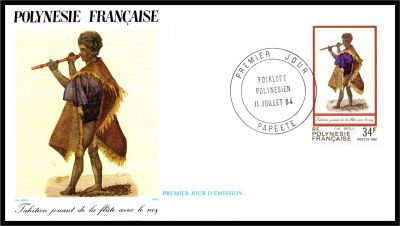 1984 - Polyn�sie 3 FDC n� 216/218 - Folklore polyn�sien (2)