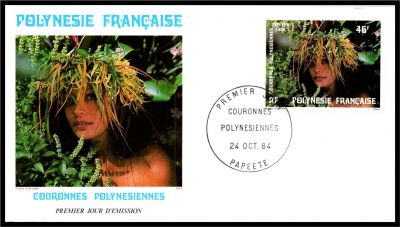 1984 - Polyn�sie 3 FDC n� 219-221 - Couronnes de fleurs polyn�sienne (2)