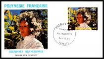 1984 - Polyn&eacute;sie 3 FDC n&deg; 219-221 - Couronnes de fleurs polyn&eacute;sienne (2)