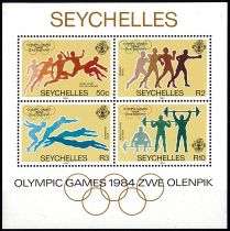 1984 - Seychelles Bloc n° 24 - Jeux Olympiques d\'été - 1984 Los Angeles